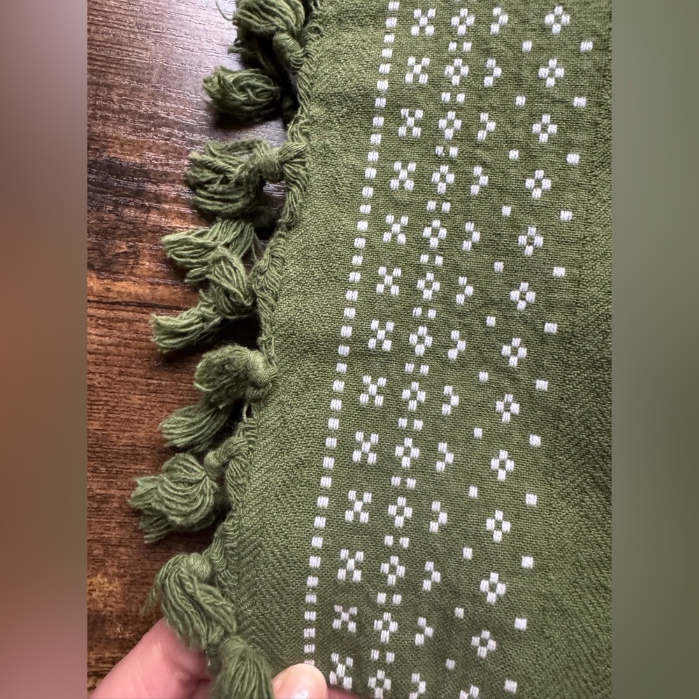 Placemats Set of 6 - No Brand Dark Green White - Picture 4 of 5